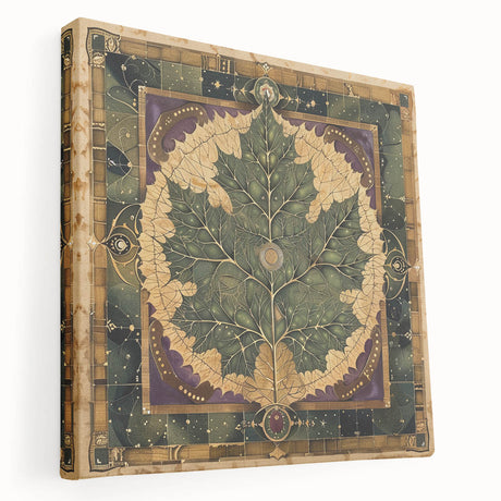 Stretched canvas wall art featuring a vibrant floral and botanical design, showcasing rich colors and intricate details, ideal for home decor enhancement.