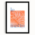 Extra large abstract art print featuring vibrant, colorful textured patterns, in a black frame with mat.