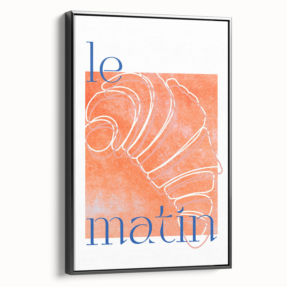 Black and white framed canvas of a vintage poster featuring landscape art, ideal for bedroom wall decor.