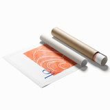 Extra large rolled print of floral art depicting vibrant multicolored flowers.