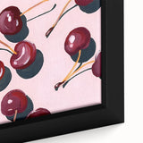 Extra large black wall art on canvas featuring a close-up of colorful, textured fruits, ideal for living room decor.