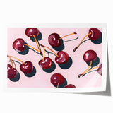 Extra large rolled print featuring an assortment of vibrant fruits, ideal for dining room or bathroom wall art.