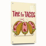 Large abstract wall art on acrylic glass featuring vibrant culinary motifs, ideal for dining room decor.