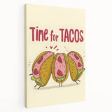 Large stretched canvas featuring a vibrant illustration of various vegetables, ideal for kitchen wall art.