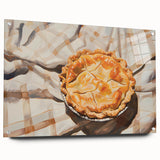 Acrylic print of pastries in muted beige and brown tones, suitable for dining room decor.