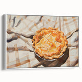 Vintage poster art featuring an assortment of pastries in vibrant colors on a large framed canvas.