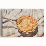 Black and white photo of assorted pastries on stretched canvas, ideal for kitchen wall art.