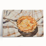 Black and white photo of assorted pastries on a stretched canvas, ideal for kitchen wall art.