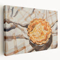 Large canvas wall art featuring an array of assorted pastries in soft beige and brown tones, ideal for kitchen decor.