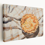 Large canvas wall art featuring an array of assorted pastries in soft beige and brown tones, ideal for kitchen decor.