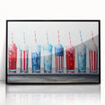 Patriotic Ice Cream Drinks - 4th of July Beverage Wall Art