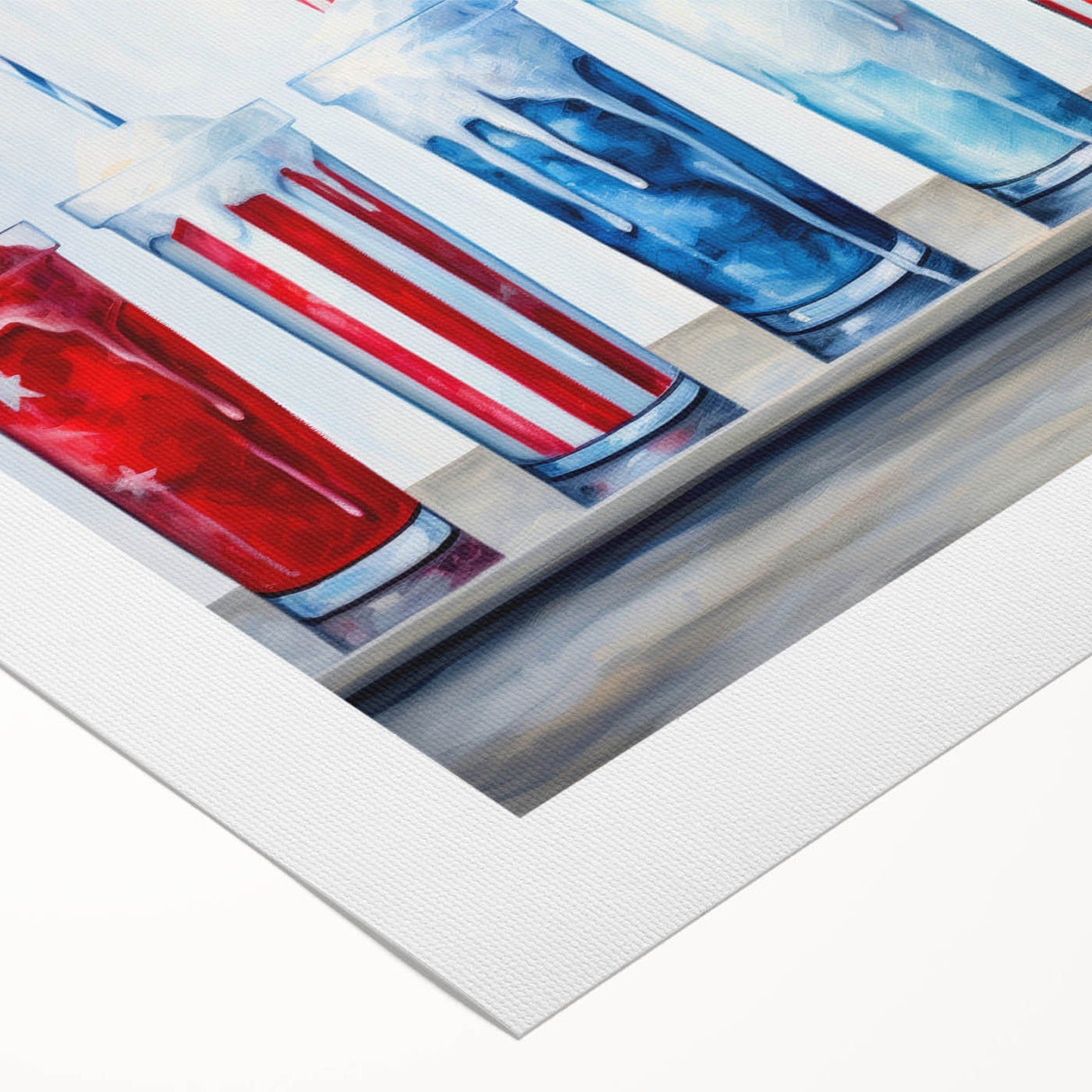 Patriotic Ice Cream Drinks - 4th of July Beverage Wall Art