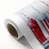Patriotic Ice Cream Drinks - 4th of July Beverage Wall Art