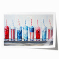 Patriotic Ice Cream Drinks - 4th of July Beverage Wall Art
