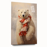 Festive Polar Bear – Cozy Christmas Art Prints