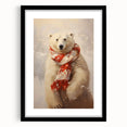 Festive Polar Bear – Cozy Christmas Art Prints