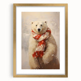 Festive Polar Bear – Cozy Christmas Art Prints