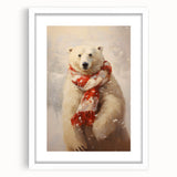 Festive Polar Bear – Cozy Christmas Art Prints