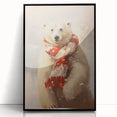 Festive Polar Bear – Cozy Christmas Art Prints