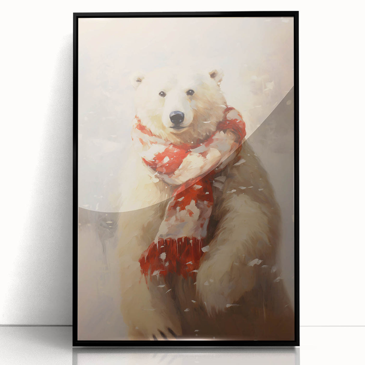 Festive Polar Bear – Cozy Christmas Art Prints