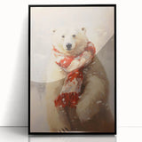 Festive Polar Bear – Cozy Christmas Art Prints