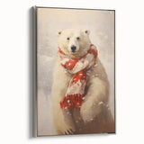 Festive Polar Bear – Cozy Christmas Art Prints