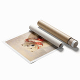 Festive Polar Bear – Cozy Christmas Art Prints