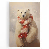 Festive Polar Bear – Cozy Christmas Art Prints