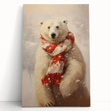 Festive Polar Bear – Cozy Christmas Art Prints
