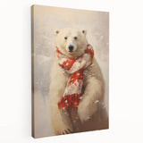 Festive Polar Bear – Cozy Christmas Art Prints
