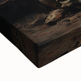 Skulls and Candlelight Halloween Wall Art - Gothic Oil Painting