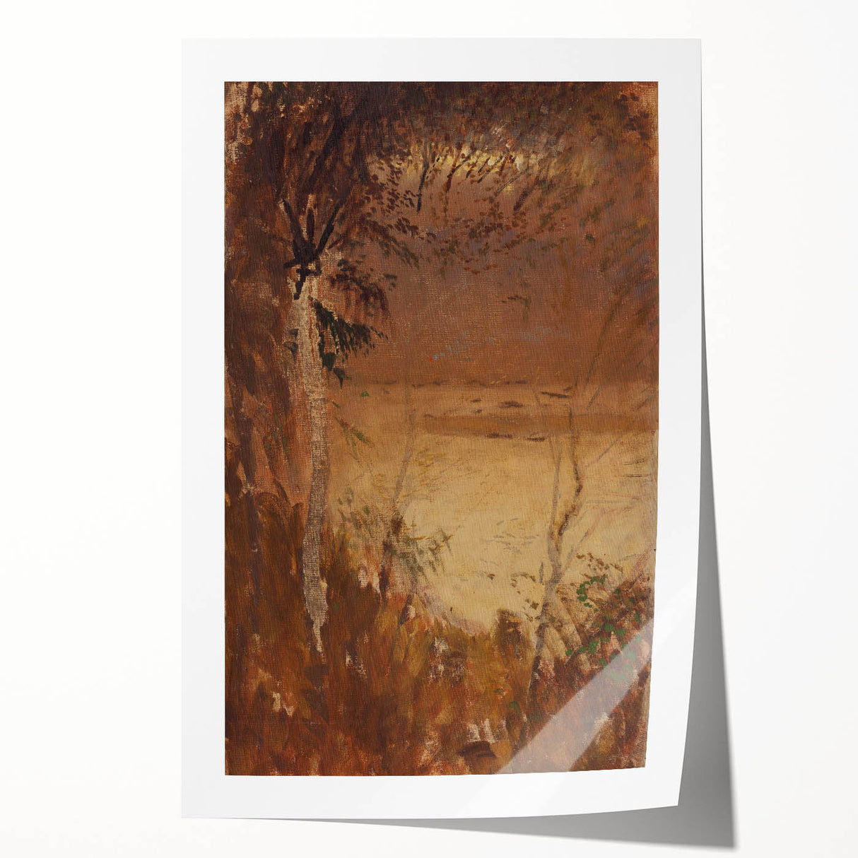 László Mednyánszky's Autumn Mood - Rustic Impressionist Landscape Print