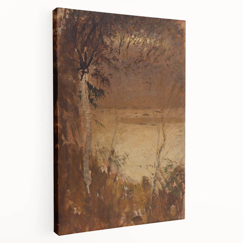 László Mednyánszky's Autumn Mood - Rustic Impressionist Landscape Print