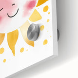 Smiling Sun Girls Room Wall Art – Cheerful Nursery Print