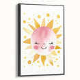 Smiling Sun Girls Room Wall Art – Cheerful Nursery Print