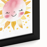 Smiling Sun Girls Room Wall Art – Cheerful Nursery Print