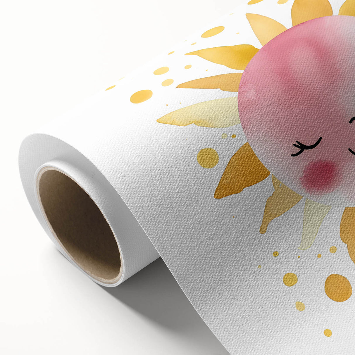 Smiling Sun Girls Room Wall Art – Cheerful Nursery Print