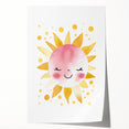 Smiling Sun Girls Room Wall Art – Cheerful Nursery Print