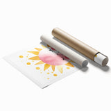 Smiling Sun Girls Room Wall Art – Cheerful Nursery Print