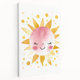 Smiling Sun Girls Room Wall Art – Cheerful Nursery Print