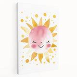 Smiling Sun Girls Room Wall Art – Cheerful Nursery Print