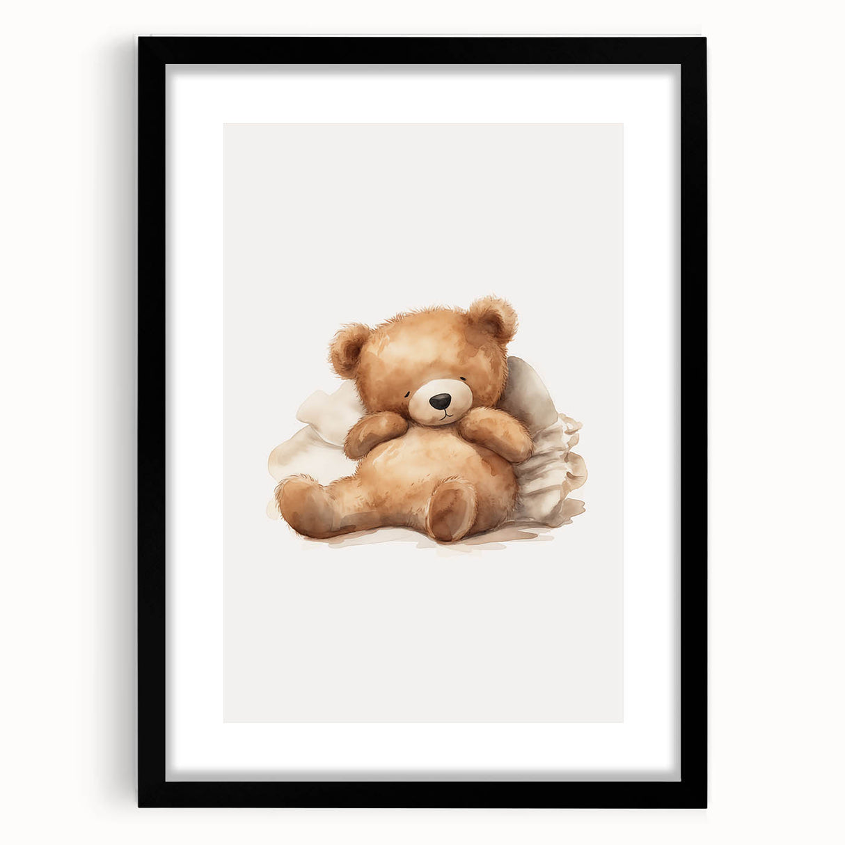 Relaxed Teddy Bear Nursery Wall Art – Baby Room Decor & Prints