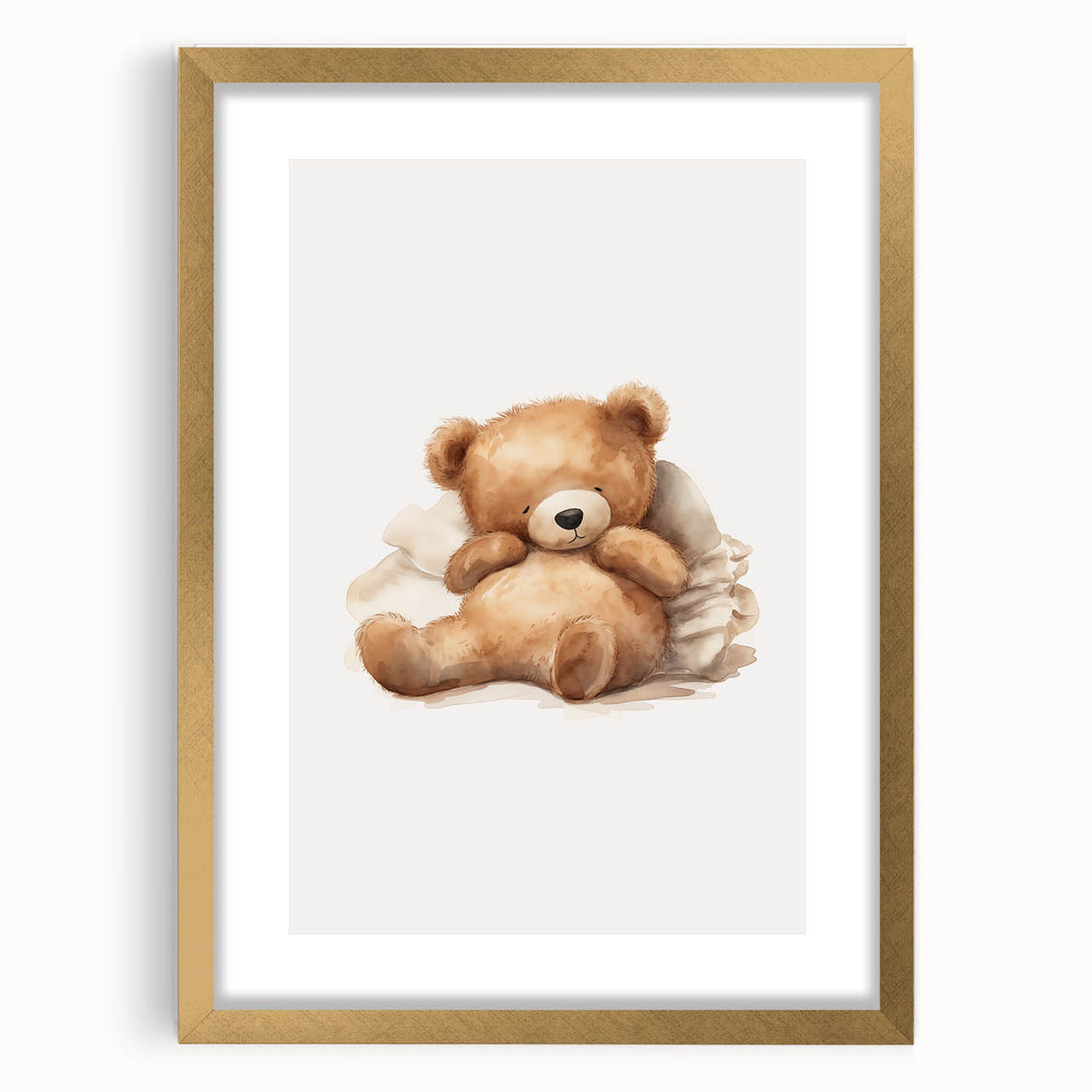 Relaxed Teddy Bear Nursery Wall Art – Baby Room Decor & Prints