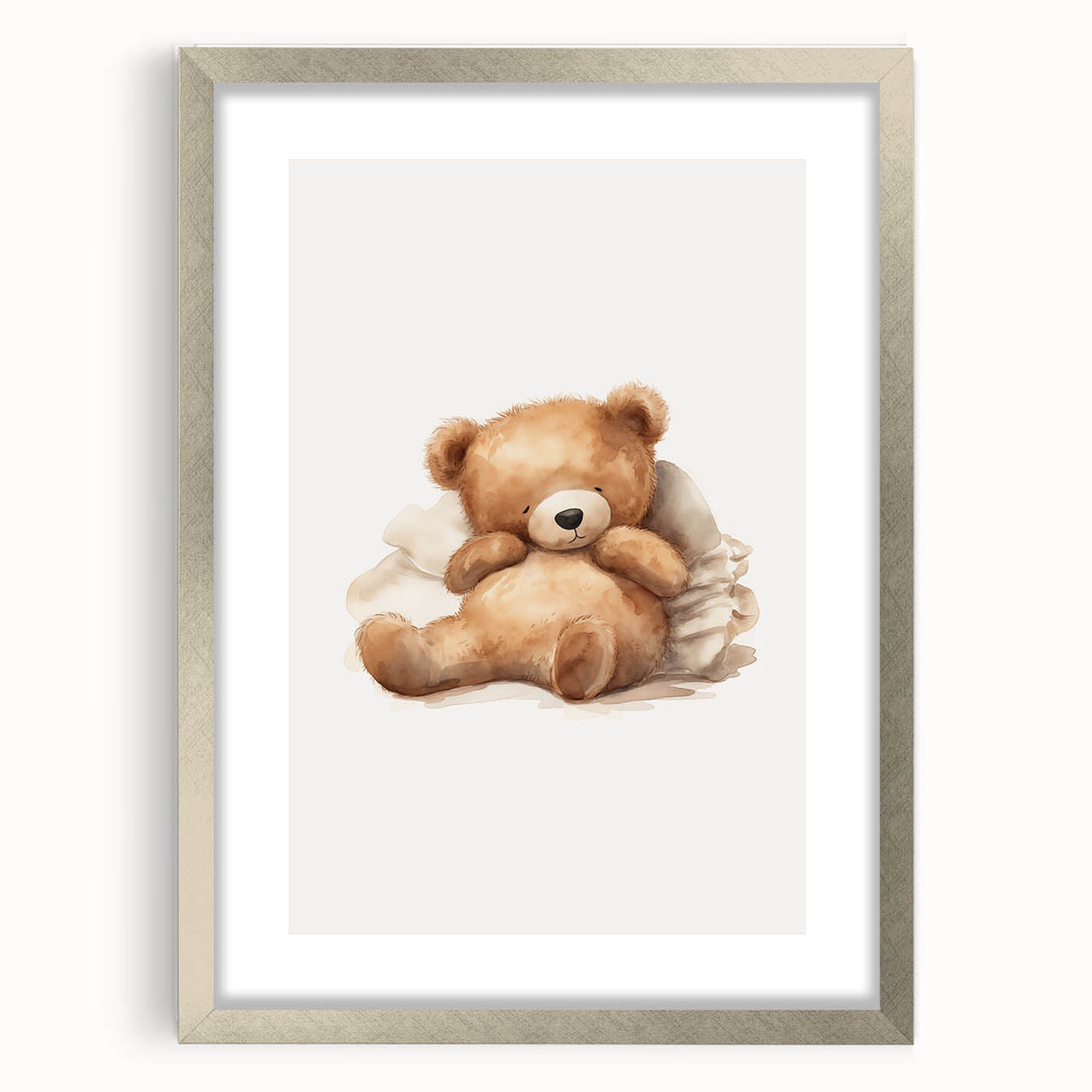 Relaxed Teddy Bear Nursery Wall Art – Baby Room Decor & Prints