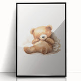 Relaxed Teddy Bear Nursery Wall Art – Baby Room Decor & Prints