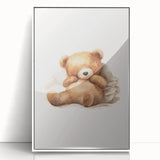 Relaxed Teddy Bear Nursery Wall Art – Baby Room Decor & Prints