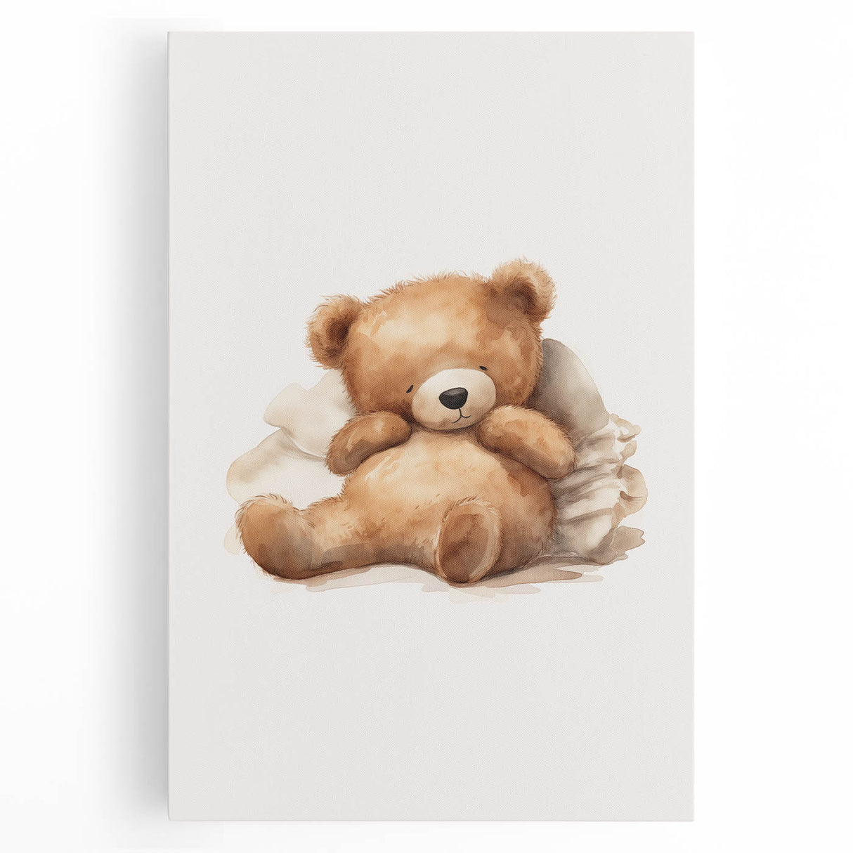 Relaxed Teddy Bear Nursery Wall Art – Baby Room Decor & Prints