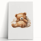 Relaxed Teddy Bear Nursery Wall Art – Baby Room Decor & Prints