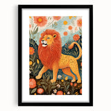 Majestic Lion Kids Room Wall Art - Nursery Safari Animal Print