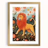 Majestic Lion Kids Room Wall Art - Nursery Safari Animal Print